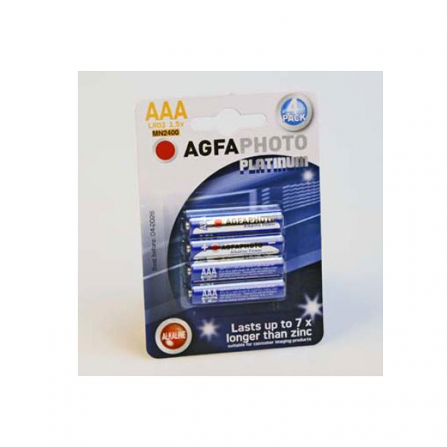 Batteri AAA 1,5v  4 stk Agfa/Alkaline
