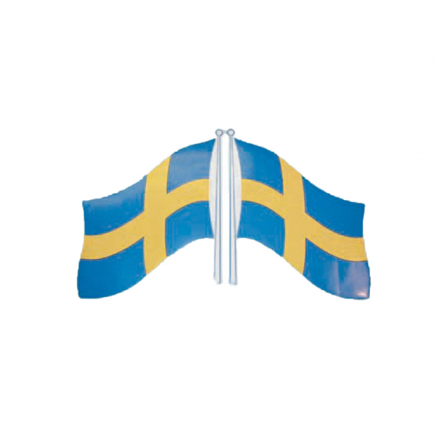 Flagmærke Sverige 12x8 cm