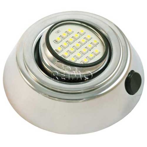 LED-spot med afbryder krom 12V