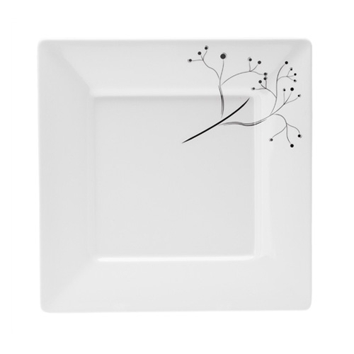 Quadrato Black Pearl Desserttallerken 20x20 Gimex