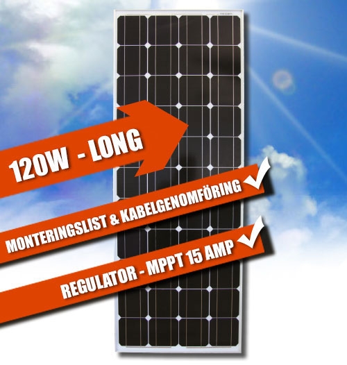 LTC Komplet Solcellepakke Long 120W MPPT