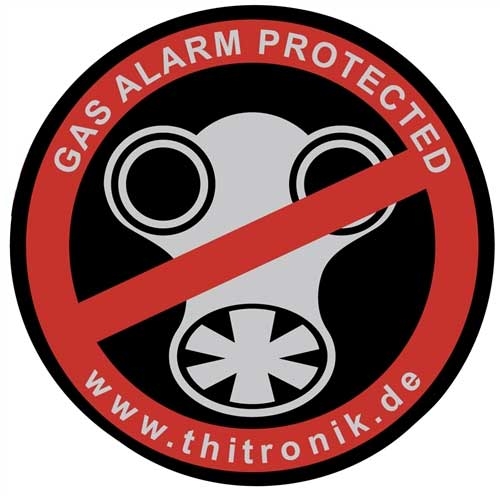 Thitronik Advarselsmærkater 3-pak, gasalarmbeskyttelse