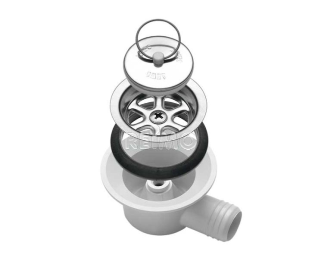 Dometic AC 530 Afløbsbeslag Vinklet hul 38mm - Slange 25mm