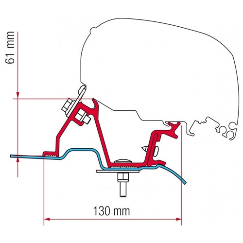 Fiamma Adapter F65/F80 Crafter/Sprinter H2 -2020