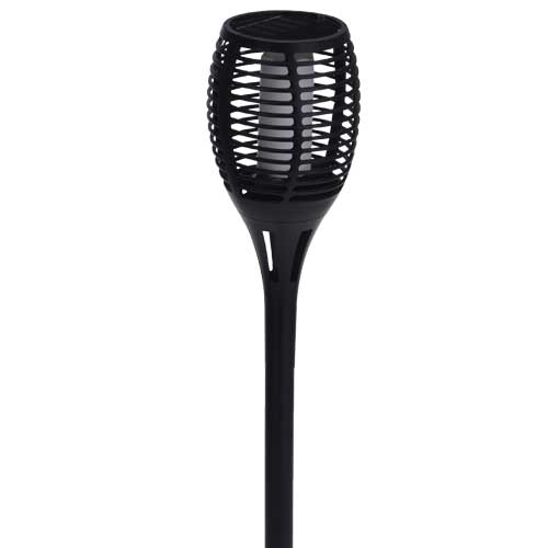 Genopladelig fakkel med solceller