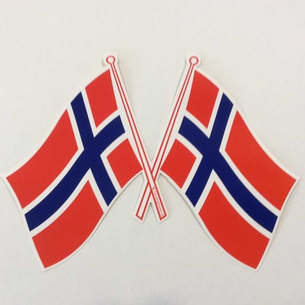 Flagmærkat Norge dobbelt