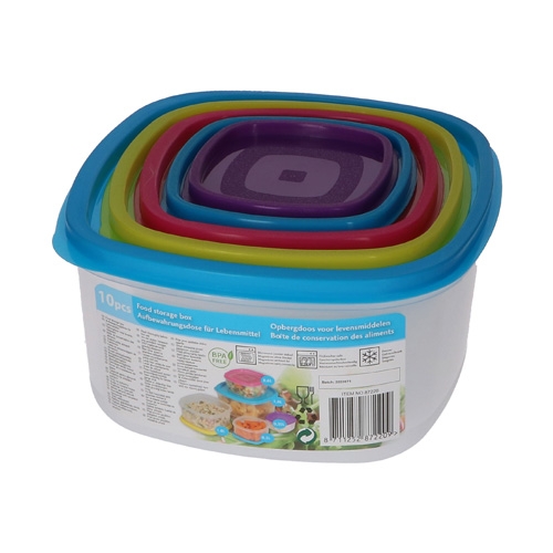 Bøttesæt med låg, pakke med 5 stk.