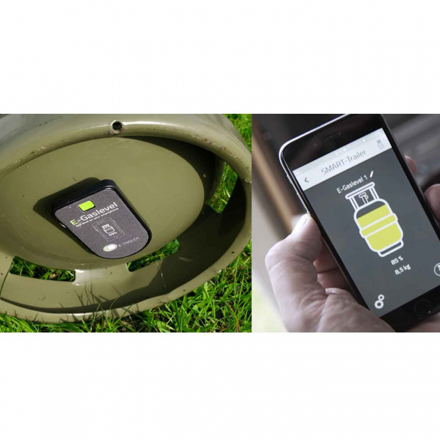 E-gaslevel - - Måler beholdningen i gasflasken