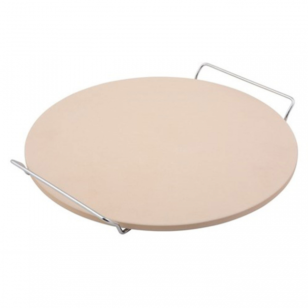 Pizzasten med holder 33cm