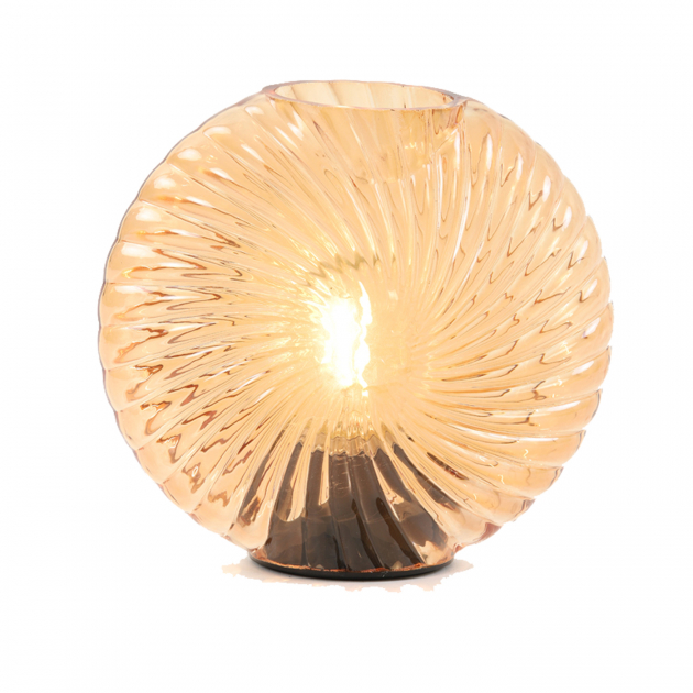 Lampe Milado Glas Fersken 16,5x7x16,5cm