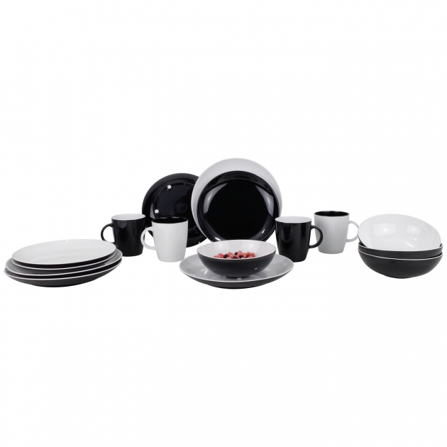 Gimex Bestiksæt med 16 dele Classic Line Black&White