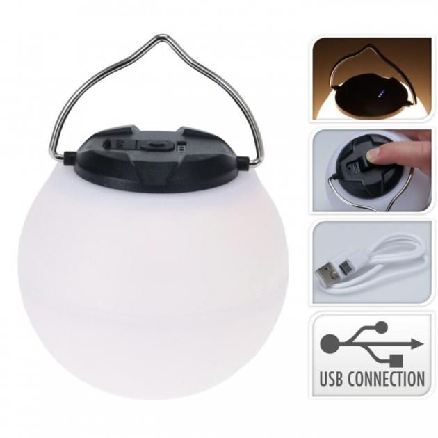 Camping lampe Klot Genopladelig