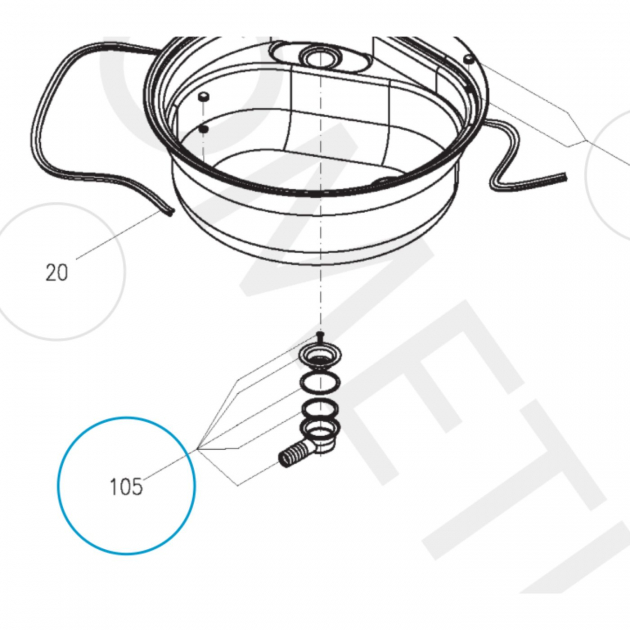 Dometic Afløbsbeslag Til Håndvask CE2000