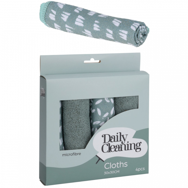 Mikrofiberklud Sæt Med 4 stk
