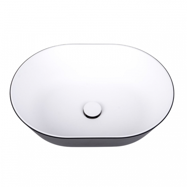 Oval Håndvask Sort 350x260 mm