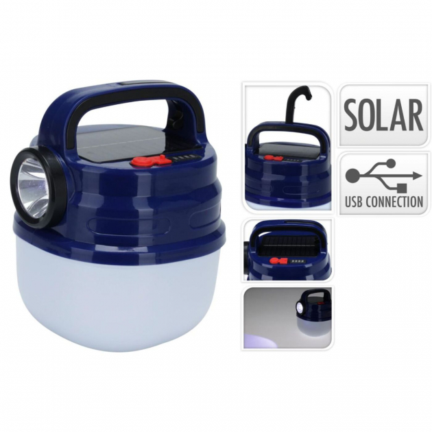 Campinglampe Solar Genopladelig