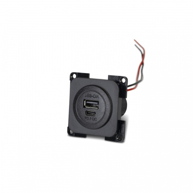 Inprojal Vægudtag USB-C/A Sort