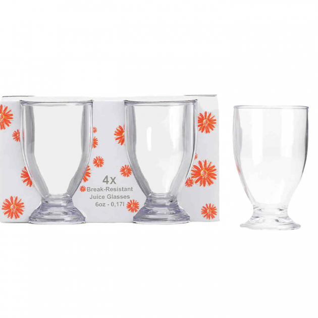 Flamefield Juiceglas Klar 4-pak