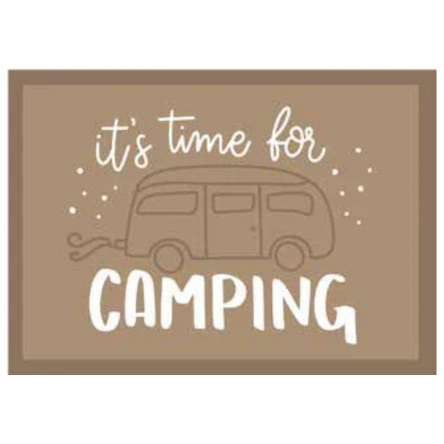 Dørmåtte It’s Time For Camping Beige