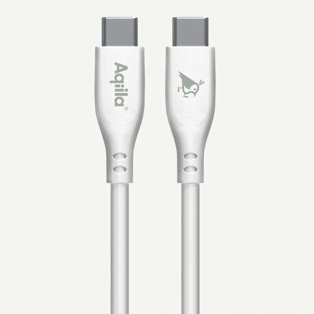 Aqiila Cablebird Opladerkabel USB C-C 60W Hvid