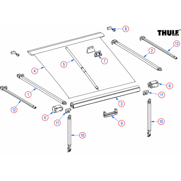Thule Omnistor 1200 Reservedele