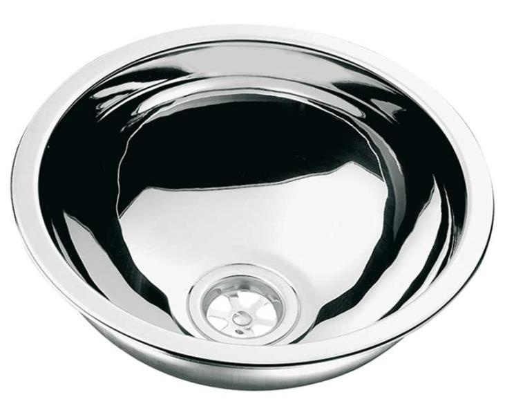 Rund vask i rustfrit stål 260mm i gruppen Vand & Sanitet / Vand / Vask & Brusebunde / Håndvask hos Campmarket (64972)