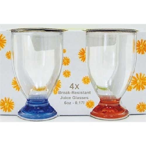 Juiceglas flerfarvede 4 stk. i gruppen Husholdning & Køkken / Glas / Drikkeglas hos Campmarket (65443)