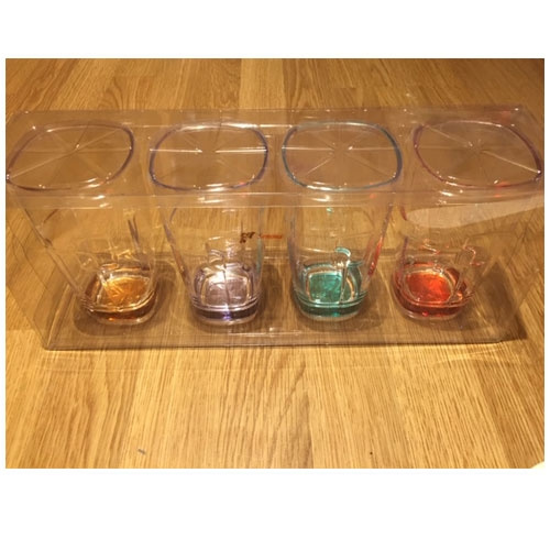 Semona Højt ternet farvet glas 4-pak i gruppen Husholdning & Køkken / Glas / Drikkeglas hos Campmarket (66720)