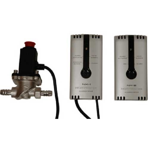 Gasalarm NX-1 x2 med lukkeventil til gas i gruppen Øvrigt / Sikkerhed / Gas & Narkose alarm hos Campmarket (67316)