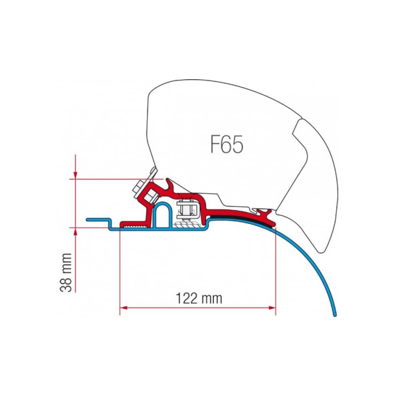 Adaptersæt F65 Ducato Jumper Boxer i gruppen Fortelt & Markiser / Markiser / Autocamper Markiser / Fiamma / Adaptrar hos Campmarket (68396)