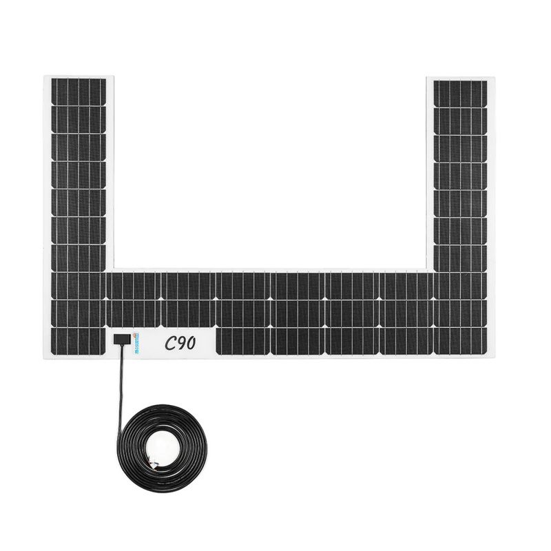 Solpanel VAN 90W C-Shaped 1310x820 mm i gruppen Campingvogn og autocamper / El - Elektronik / Solpaneler hos Campmarket (70150)