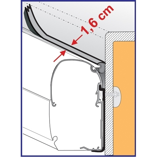 Fiamma Rainguard 1,6 cm i gruppen Fortelt & Markiser / Markiser / Autocamper Markiser / Fiamma / Tilbehør hos Campmarket (70214)