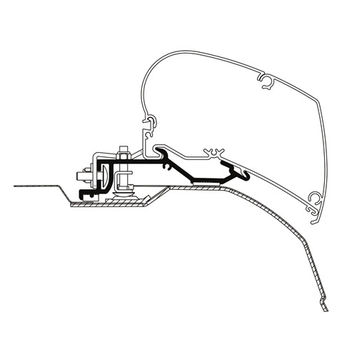 Thule Adapter Serie 6/9 Ducato/Jumper/Boxer L2H2 2007- i gruppen Campingvogn og autocamper / van og Autocamper / Markiser / Markise adapter / Thule / Ducato/Jumper/Boxer hos Campmarket (70758)