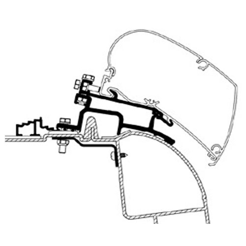 Thule Adapter Serie 6/9 Master/Movano 1998-2010 i gruppen Campingvogn og autocamper / van og Autocamper / Markiser / Markise adapter / Thule / Master/Movano hos Campmarket (71199)