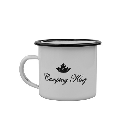 Camping King emaljeret krus 230 ml i gruppen Husholdning & Køkken / Glas / Krus og kaffekopper hos Campmarket (71687)
