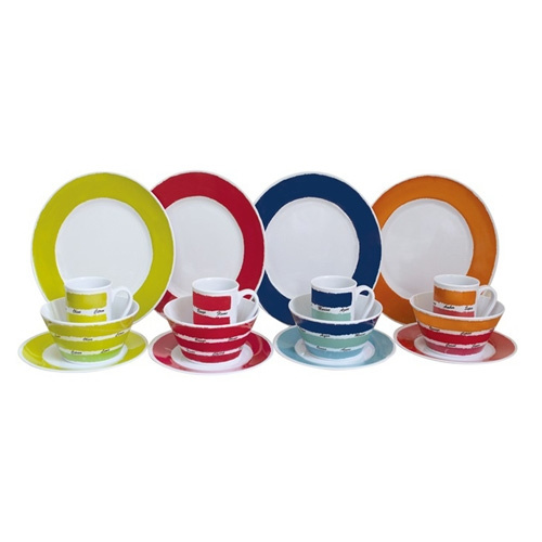 Flamefield Colours bordservice med 16 dele i melamin i gruppen Husholdning & Køkken / Servering / Komplette tallerken sæt hos Campmarket (71755)