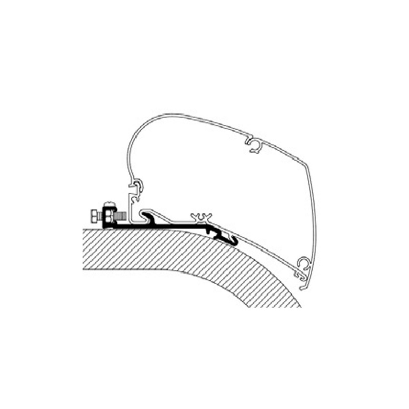 Thule Adapter Flat Roof Serie 6/9 3,0 m i gruppen Fortelt & Markiser / Markiser / Autocamper Markiser / Thule/Omnistor / Adaptrar hos Campmarket (72383)