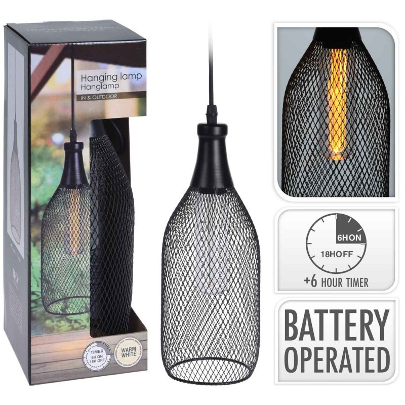 Batteridrevet lampe sort i gruppen Hjem og indretning / Belysning & Lygter hos Campmarket (75100)