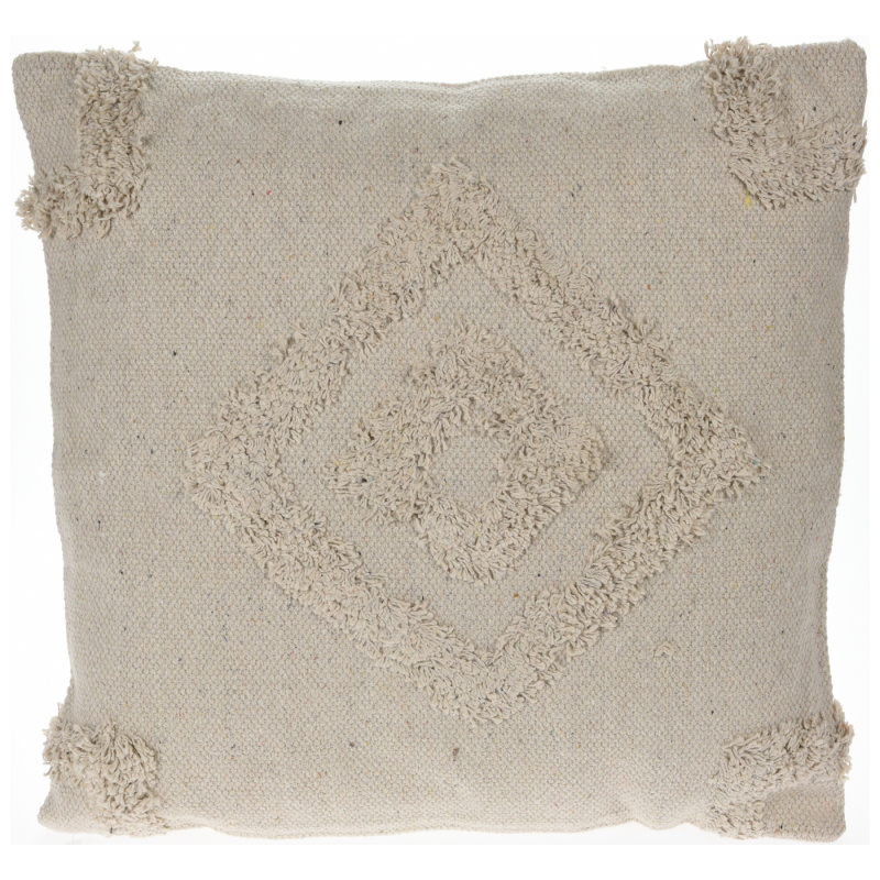 Pude med kvaster Natur 45x45cm i gruppen Hjem og indretning / Tekstiler / Sengetøj hos Campmarket (75104)