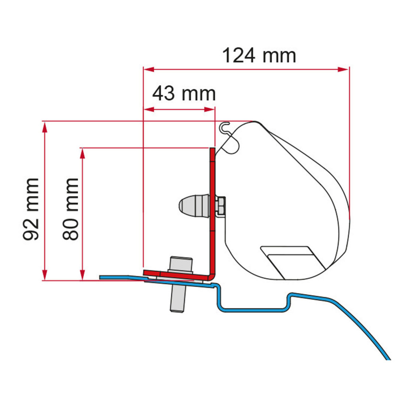  i gruppen Campingvogn og autocamper / van og Autocamper / Markiser / Markise adapter / Fiamma / F35 / F40-Andre køretøjer hos Campmarket (76282)