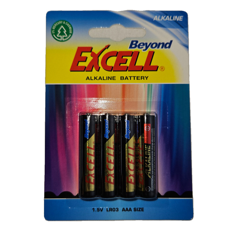 Batteri AAA 1,5v 4-Pack Excell/Alkaline i gruppen Campingvogn og autocamper / El - Elektronik / Batterier & Omformere / Batterier hos Campmarket (77368)