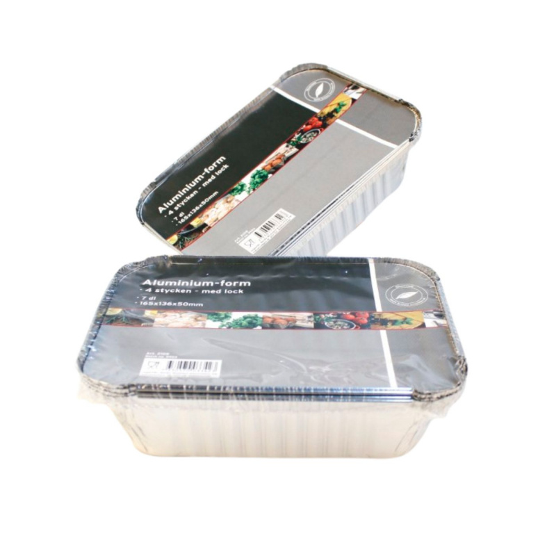Aluminiumform 7 dl med Låg 4-pak i gruppen Husholdning & Køkken / Køkkentilbehør / Opbevaring af mad hos Campmarket (79299)