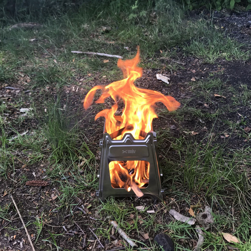 Outdoor Komfur Rustfrit Stål Inklusive Taske i gruppen Outdoor / Camping køkken hos Campmarket (79602)