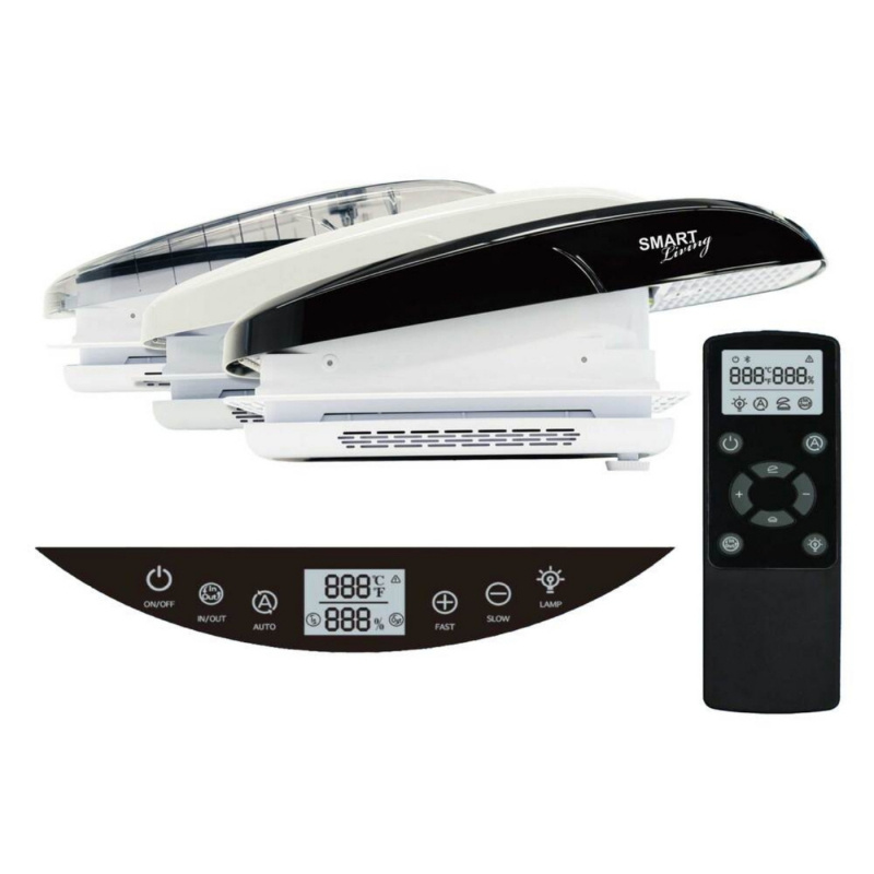 Smart Living Roof Fan 40x40 i gruppen Campingvogn og autocamper / Karosseri / Tag Luger / Tagluger 40*40cm hos Campmarket (79683)