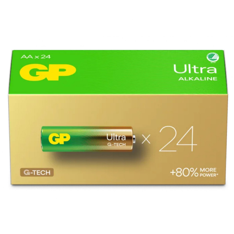 Batteri GP Ultra Alkaline AA 24-pak i gruppen Campingvogn og autocamper / El - Elektronik / Batterier & Omformere / Batterier hos Campmarket (80800)