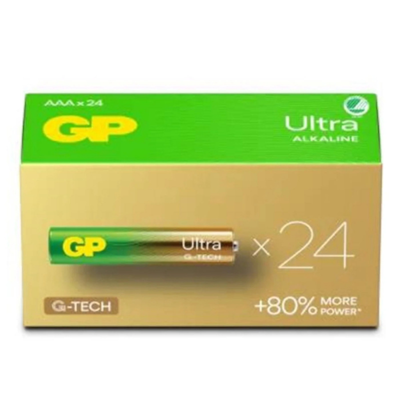 Batteri GP Ultra Alkaline AAA 24-pak i gruppen Campingvogn og autocamper / El - Elektronik / Batterier & Omformere / Batterier hos Campmarket (80801)