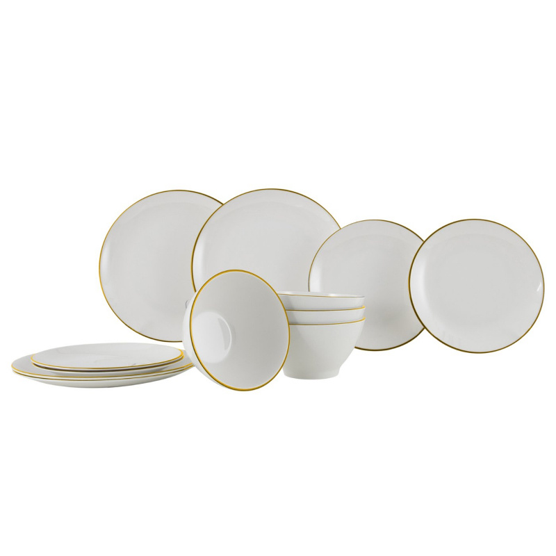 Servis Linea Gold 12-dele i gruppen Husholdning & Køkken / Servering / Komplette tallerken sæt hos Campmarket (80988)