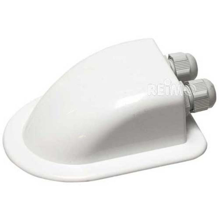 Dobbelt, hvid kabelgennemføring i gruppen Campingvogn og autocamper / El - Elektronik / Solpaneler / Tilbehør hos Campmarket (64192)