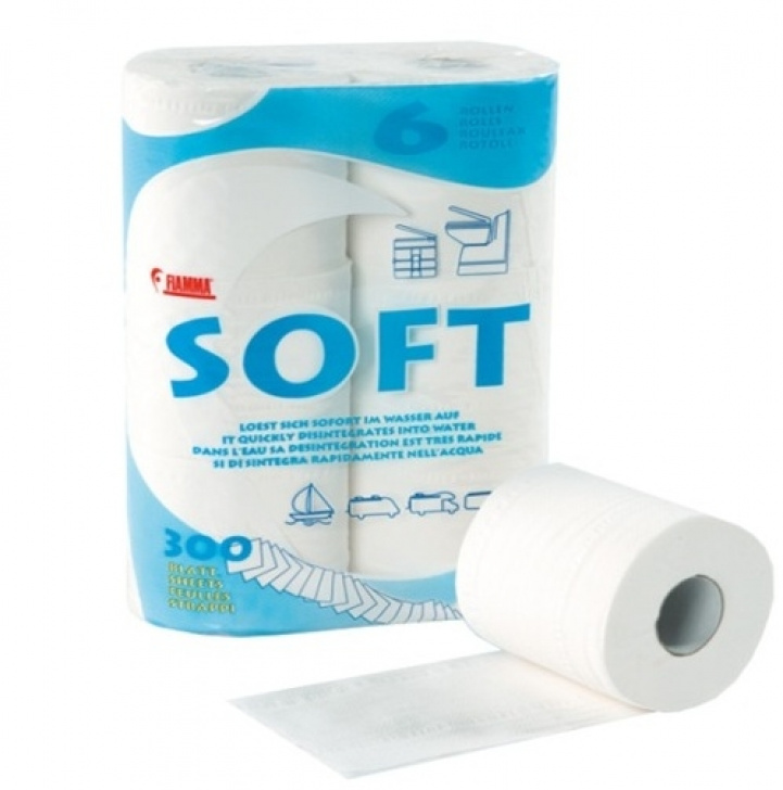 Fiamma toiletpapir, pakke med 6 stk. i gruppen Vand & Sanitet / Toilet / Badeværelsesartikler hos Campmarket (64292)