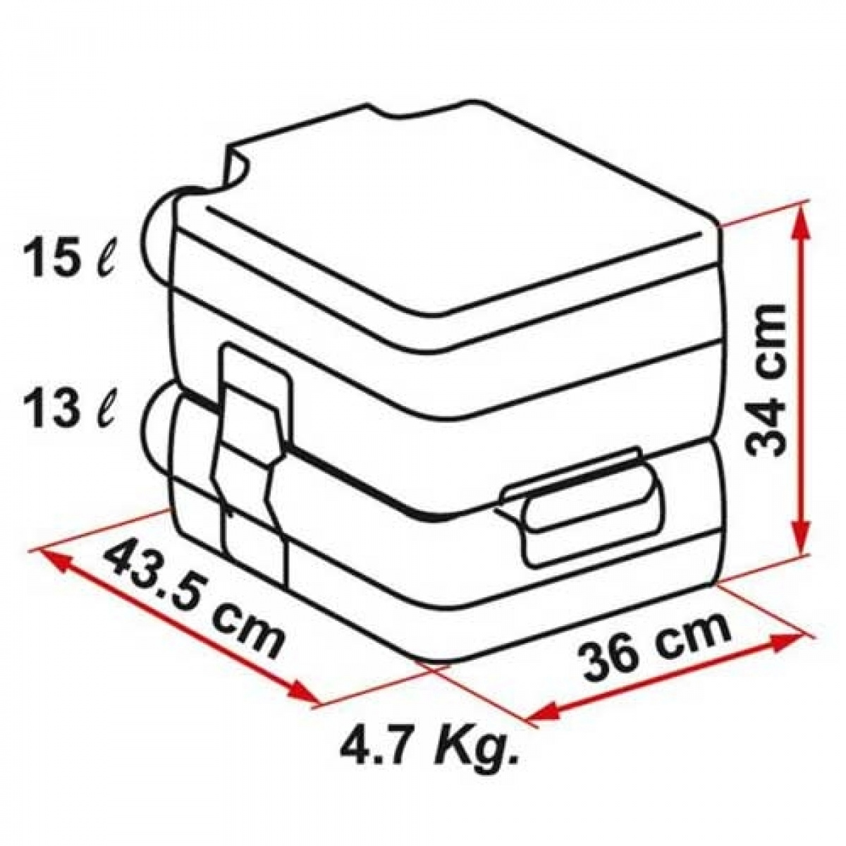 Bi pot 34 i gruppen Vand & Sanitet / Toilet / Toiletter / Bærbare toiletter hos Campmarket (64293)